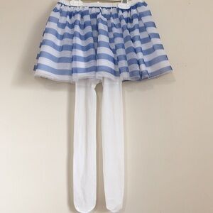 Epic Threads little girls white blue circle tutu skirt & tights